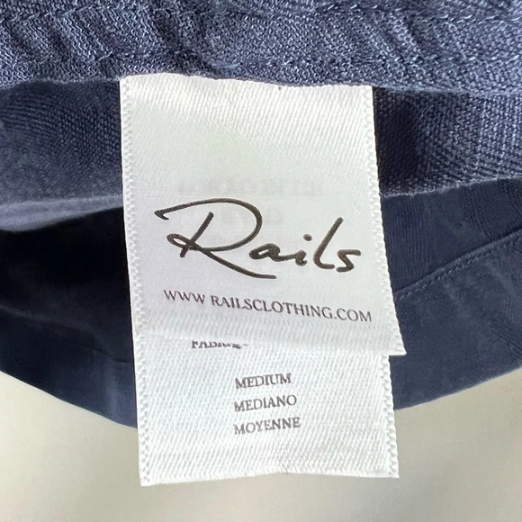 NWOT Rails Kato Military Shirt Jacket Tokyo Blue Patch Casual Women’s Medium - Picture 13 of 14